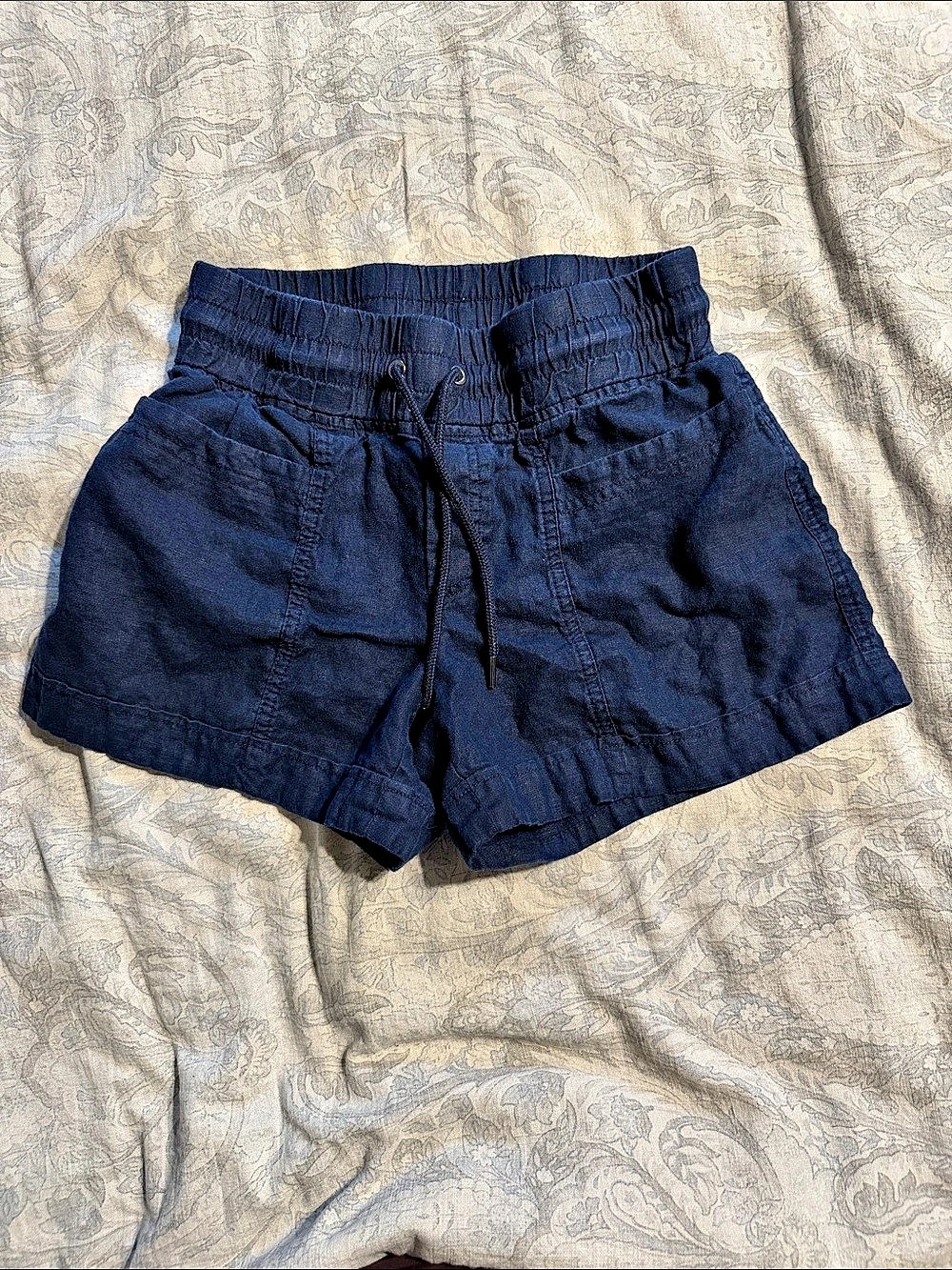 Athleta Cabo Linen Short Blue Shorts Size 0